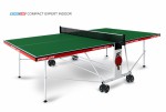 Теннисный стол для помещения Compact Expert Indoor green proven quality 6042-21 s-dostavka - магазин СпортДоставка. Спортивные товары интернет магазин в Салехарде 