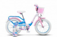 Детский велосипед Stels Pilot-190 16" V030 Белый розовый голубой - магазин СпортДоставка. Спортивные товары интернет магазин в Салехарде 