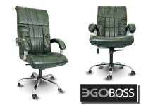 Офисное массажное кресло EGO BOSS EG1001 Малахит в комплектации ELITE натуральная кожа - магазин СпортДоставка. Спортивные товары интернет магазин в Салехарде 