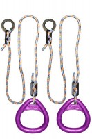 Детские гимнастические кольца треугольные  для ДСК фиолетовые КГ02В - магазин СпортДоставка. Спортивные товары интернет магазин в Салехарде 