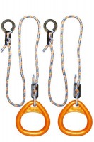 Детские гимнастические кольца треугольные  для ДСК оранжевые  КГ02В - магазин СпортДоставка. Спортивные товары интернет магазин в Салехарде 