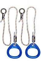 Детские гимнастические кольца треугольные  для ДСК синие  КГ02В - магазин СпортДоставка. Спортивные товары интернет магазин в Салехарде 