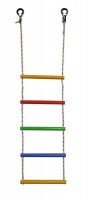 Детская веревочная лестница для ДСК 5 перекладин цвет радуга ЛВ5-3В - магазин СпортДоставка. Спортивные товары интернет магазин в Салехарде 